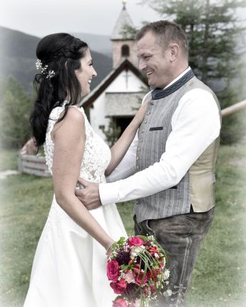 Brautpaar zur Hochzeit am Katschberg