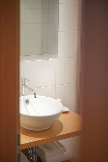 Badezimmer im Hotel Lärchenhof mit moderner Einrichtung